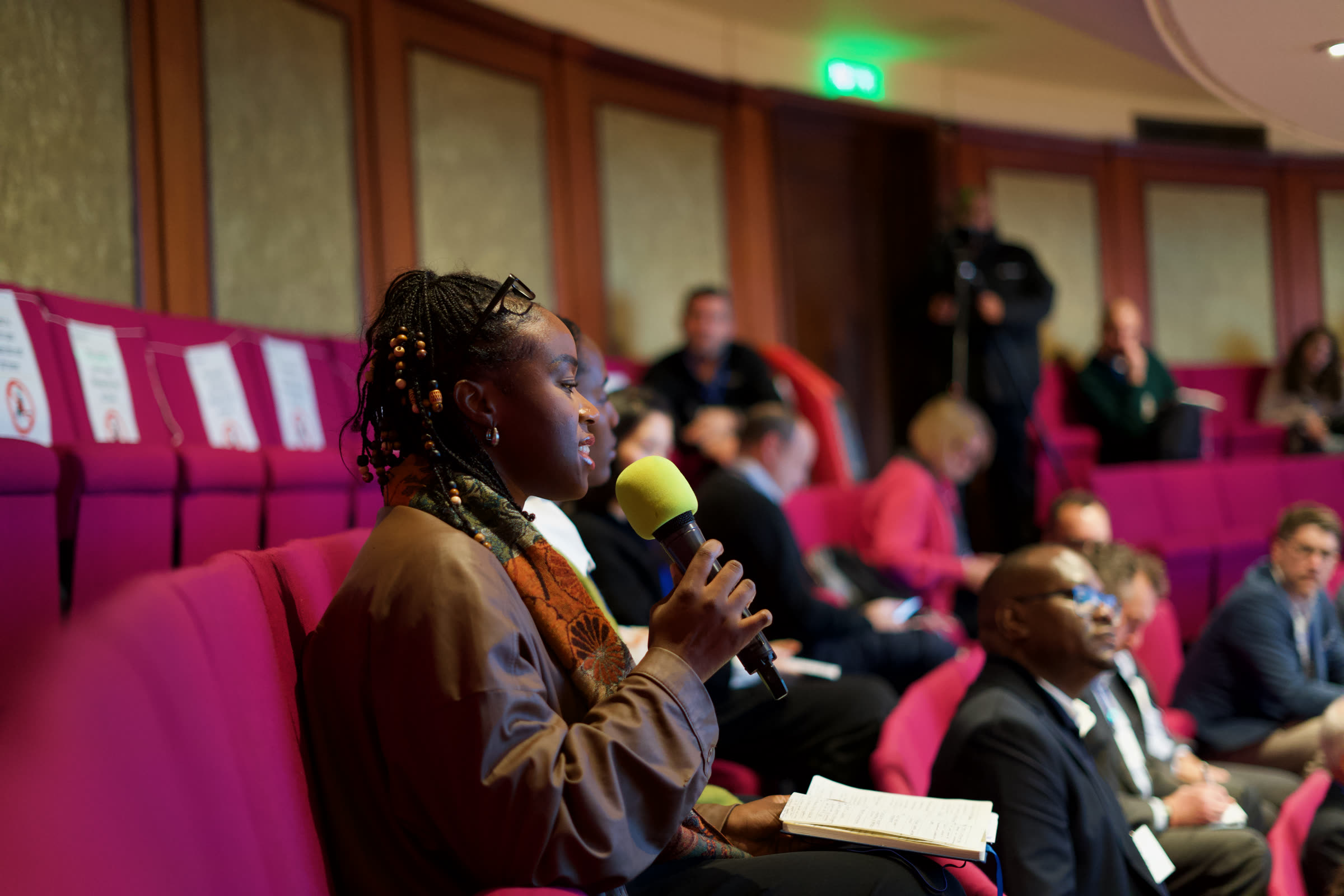 Delegate asking a question from the auditorium
