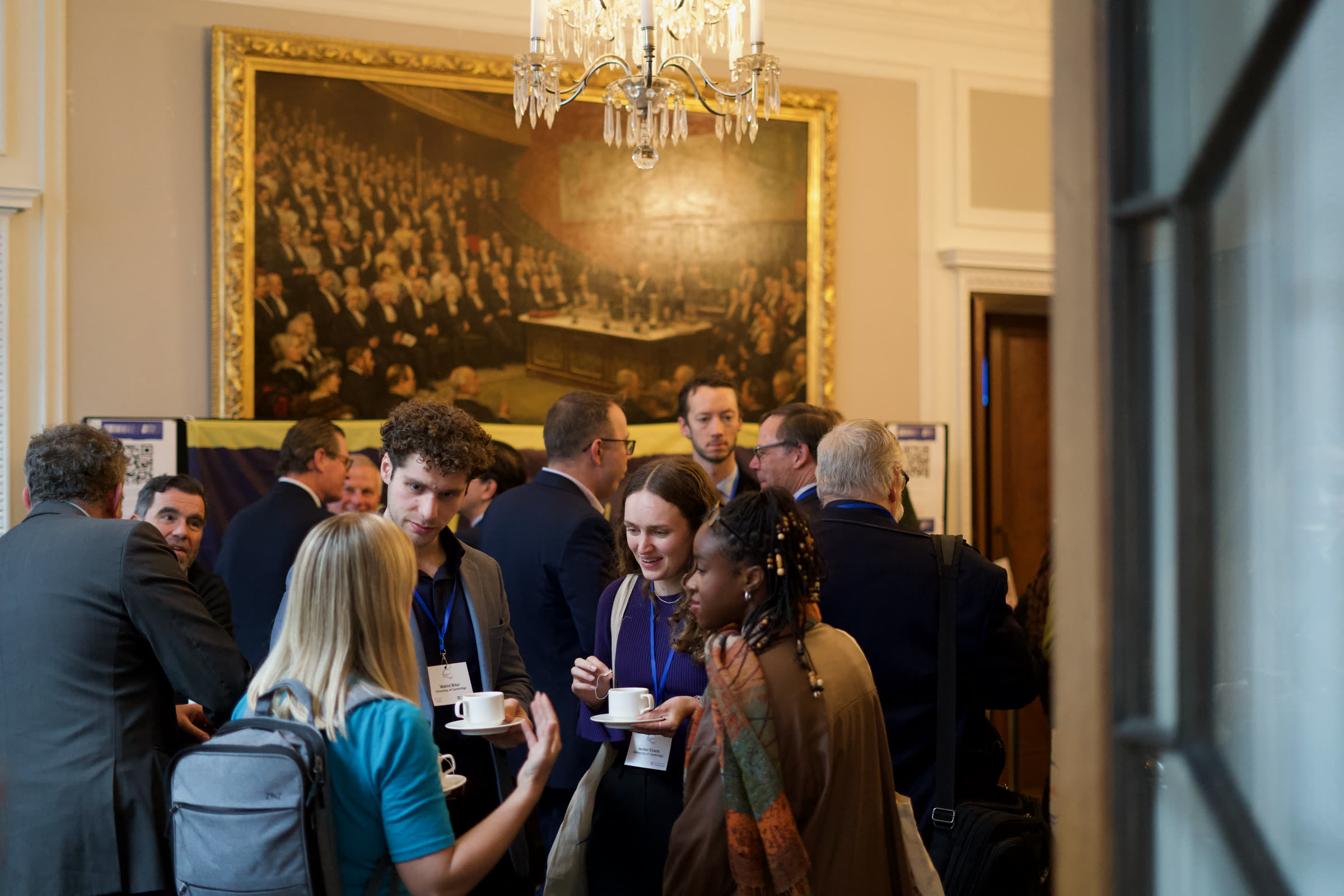 Delegates networking over coffee between sessions
